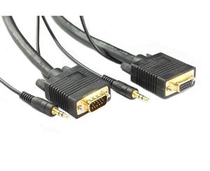 Konix 2M SVGA HD15M/F Cable With 3.5MM Audio