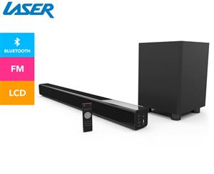 Laser 2.1-Channel Soundbar w/ Bluetooth & Wireless Sub-Woofer