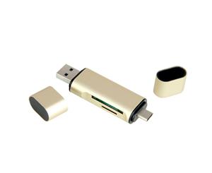 Laser USB Type C OTG with USB A 2.0 and Micro USB SD Cardreader