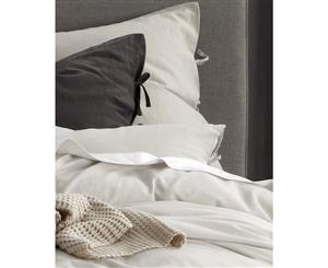 Linen Versai European Pillowcase x 2 (One Pair) by Private Collection