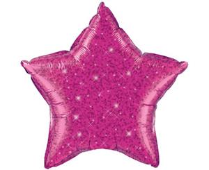 Magenta Jewel Star Holographic Foil Balloon