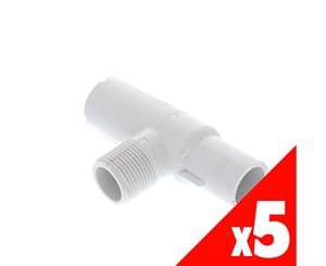 Manifold Tee PVC 25mm x 25mm 475-010 Pressure Pipe Fitting Plumbing Water x5