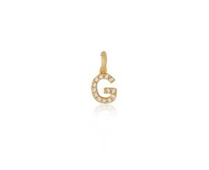 Mocha Letter Charm Gold - G