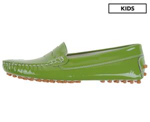 Montelpare Tradition Boys' Leather Loafers - Green