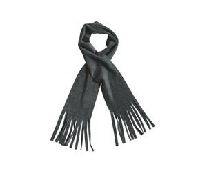 Myrtle Beach Adults Unisex Fringe Fleece Scarf (Anthracite) - FU860