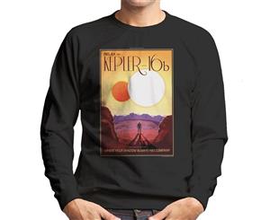 NASA Kelper 16b Interplanetary Travel Poster Men's Sweatshirt - Black