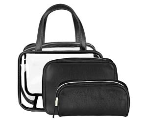 NiceEbag 3 in 1 Makeup Bag Set-Black