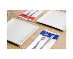 Pack of 10 Olympia Gastro Napkins with Red Border