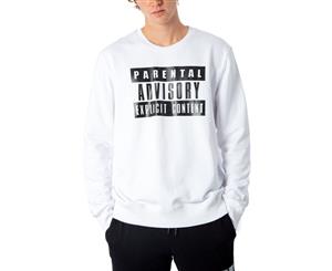 Parental Advisory Men's Sweatshirt In White