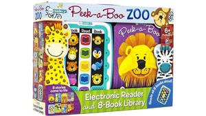 Peek-a-Book Zoo Electronic Reader and 8 Book Library