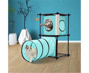 Petscene Cat Tree Tunnel Combination Cat Furniture Cat Toys