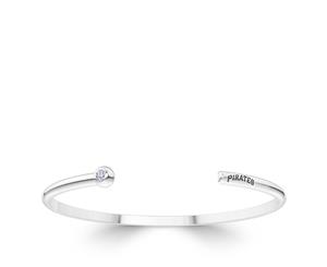 Pittsburgh Pirates Diamond Cuff Bracelet For Women In Sterling Silver Design by BIXLER - Sterling Silver