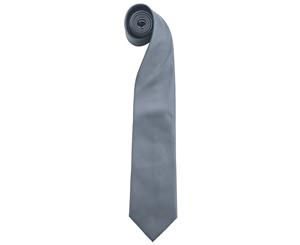 Premier Mens Colours Plain Fashion / Business Tie (Grey) - RW1156