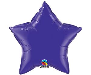 Qualatex 36 Inch Star Shaped Plain Foil Balloon (Quartz Purple) - SG4547