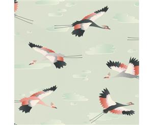 Rasch Kids & Teens III Cranes Wallpaper Multi (818116)