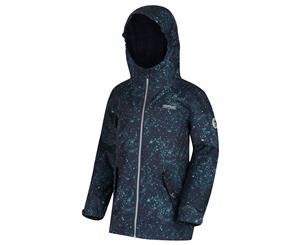 Regatta Childrens/Kids Braylee Printed Waterproof Jacket (Navy Cosmic) - RG4565