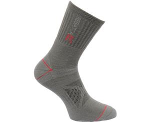 Regatta Mens Blister Protection Walking Socks Grey RMH033 - Granite/Sena