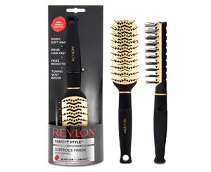 Revlon Perfect Style Lustrous Finish Hairbrush - Black/Gold