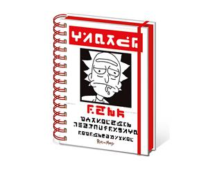 Rick And Morty Notebook Wanted For Crimes Official A5 Wiro - White