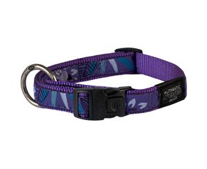 Rogz Large Purple Forest Dog & Puppy Collar (20mm x 34 to 56cm) Fancy Dress Beach Bum Beltz