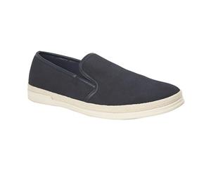 Route 21 Mens Faux Suede Twin Gusset Casual Shoe (Navy) - DF1624