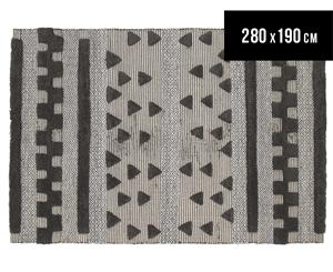 Rug Culture 280x190cm Miller Rhythm Rug - Charcoal