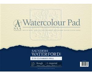 SAA Saunders Waterford Pad 300gsm 1/4 imperial (11x15"/28x38cm) Rough