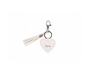 Sent And Meant Love Heart Keyring (White) - CB2123