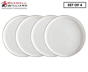 Set of 4 Maxwell & Williams 26.5cm Cashmere Luxe High Rim Plates - White