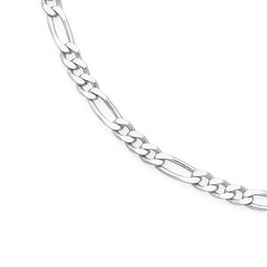 Silver 25cm Figaro 3+1 Anklet