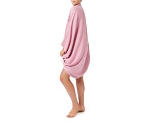 Slumber Loft Dorothy womens robe shawl cardigan bath robe dressing gown cotton cashmere blend - WILD ROSE