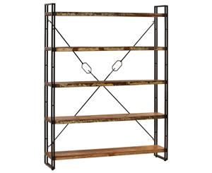 Solid Reclaimed Wood 5-Tier Bookcase Display Storage Rack 140x30x180cm