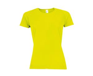 Sols Womens/Ladies Sporty Short Sleeve T-Shirt (Neon Yellow) - PC2152