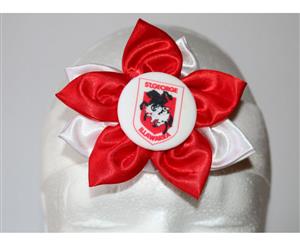 St George Dragons NRL Infants Headband Baby Rosette Flower Head Band