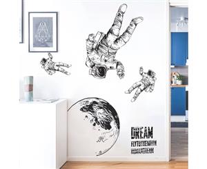 Star Astronauts Space Odyssey Decals Wall Sticker (Size60cm x 45cm)