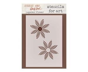 Studio 490/Wendy Vecchi - Stencils For Art - Layered Flower *