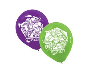 TMNT Balloons 6 Pack Latex