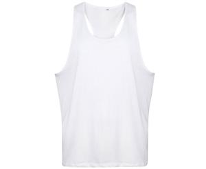 Tanx Mens Vest Sleeveless Vest Top / Muscle Vest (Pack Of 2) (White) - RW6951