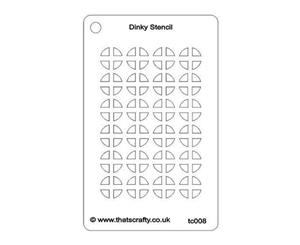 That's Crafty Dinky Stencil 3In.X4.75In. Quarter Circles Background