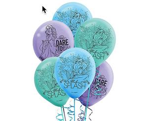 The Little Mermaid Ariel Latex Balloons Pack of 6