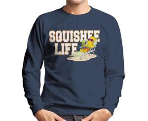 The Simpsons Squishee Life Bart Men's Sweatshirt - Navy Blue