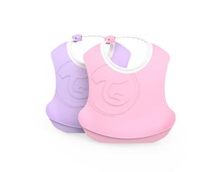 Twistshake Bib 4+m Pastel Pink Purple