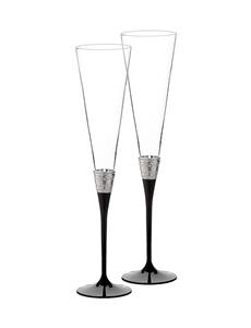 Vera Wang Wedgwood With Love Noir Toasting Flute Pair