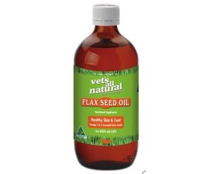 Vets All Natural Flax Seed Oil Pet Nutritional Supplement 500ml (V2113)