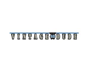 Vintage Dude 40th Birthday Large Jointed Banner