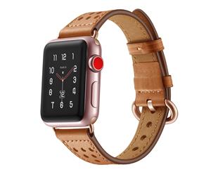 WIWU Small Pretty Waist Genuine Leather Watch Strap For iWatch Series 5/4/3/2/1-Brown