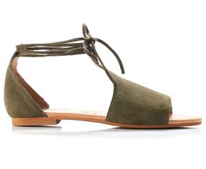 Walnut Melbourne Women's Violet Sandal - Khaki Suede