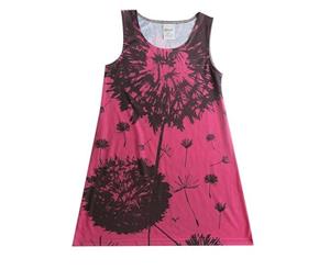 dandelion on pink girls flower dress