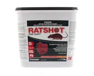 iO Rat Shot One Shot Pellet Rodenticide Red Brodifacoum Freezone 5kg