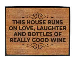 this house runs on love - Funny Novelty Birthday doormat floor mat floormat